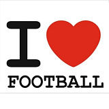 Наклейка "I LOVE FOOTBALL"