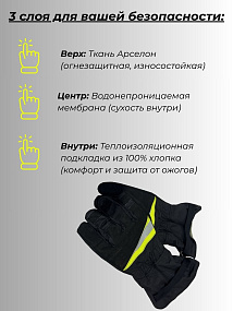Средства защиты рук пожарных (СЗР) черные
