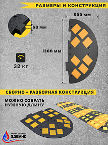 ИДН 1100 (концевой элемент чёрного цвета из двух частей композитный)