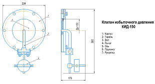 Клапан избыточного давления КИД-150