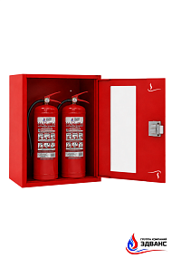 Шкаф пожарный серии "Эдванс" ШПО-112 НОК Евро-ручка, навесной открытый красный