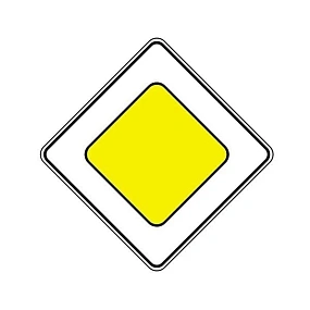 Дорожный знак 2.1 Главная дорога