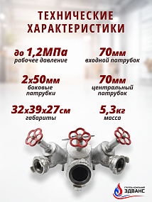Разветвление рукавное трехходовое РТ