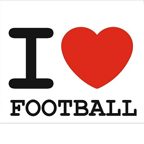 Наклейка "I LOVE FOOTBALL"
