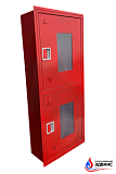 Шкаф пожарный серии "Эдванс" ШПКО-320 ВОК евро-ручка, встроенный открытый красный